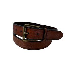 Polo Ralph Lauren brown leather belt vintage 80s mens size 40
